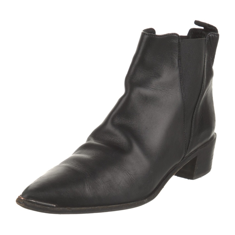 Acne Black Leather Ankle Booties - Picture 2 of 5